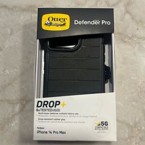 OtterBox Defender Pro Rugged Black Case for iPhone 14 Pro Max